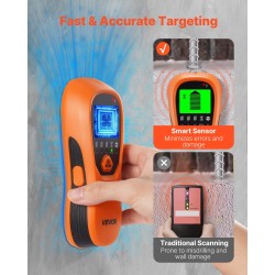 Seinäskanneri viisi tilaa puu metalli johtojen paikannukseen taustavalaistu LCD