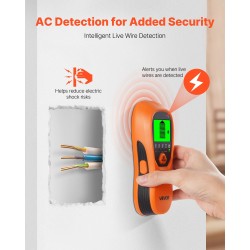 Seinäskanneri viisi tilaa puu metalli johtojen paikannukseen taustavalaistu LCD