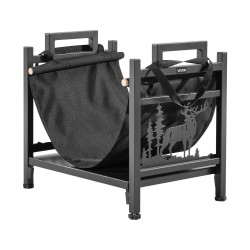 Halkoteline sisäkäyttöön jauhemaalattua Q195-terästä 45 cm leveä irrotettava 600D kangaskassi