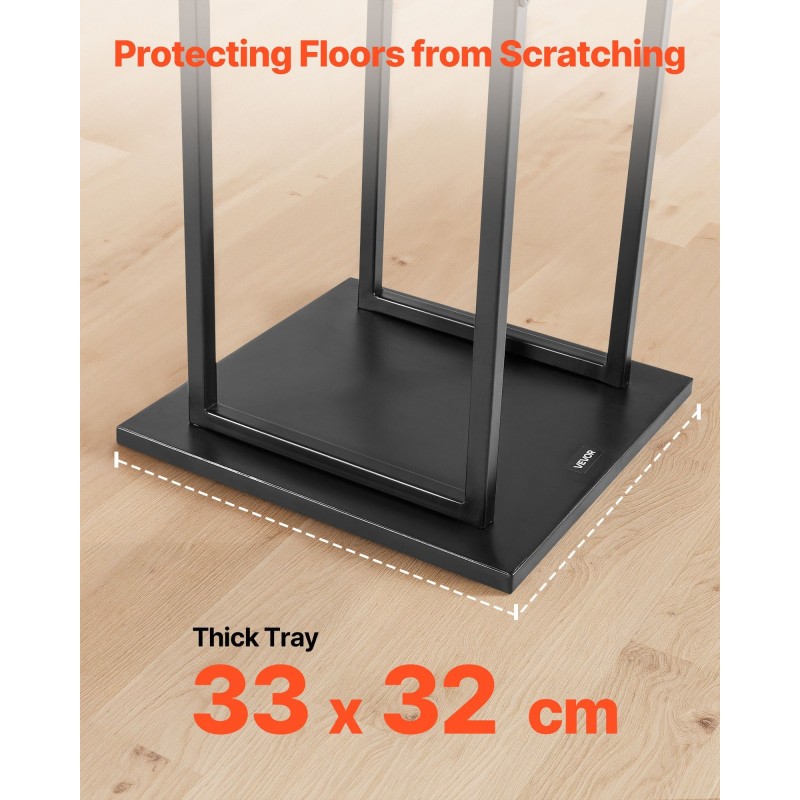 Polttopuuteline kapea korkea sisäkäyttöön jauhemaalattu teräs 33x32x112cm 45 kg