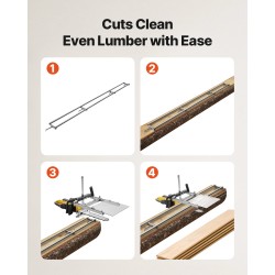 Säädettävä sahakiskosarja alumiiniseos ja hiiliteräs 3,66 m kahdella kiilalla