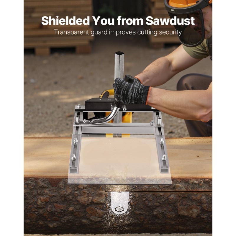 Ketjusahamilli kannettava alumiiniseos ja hiiliteräs 41–51 cm laipalle