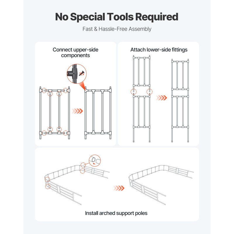 Puutarhakaari sinkitty teräs 2400×3200 mm musta köynnöksille