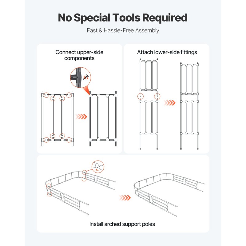 Puutarhakaari galvanoitua terästä 2400×2500×400 mm musta suurille köynnöksille