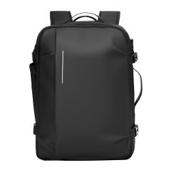 Tyhjiömatkareppu 65 l musta pinnoitettu kangas laajennettava TSA-hyväksytty lukko