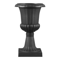 Muovinen jalallinen kukkaruukku 25 x 42 cm PP-muovi 2 kpl musta