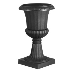 Jalallinen muoviruukku PP-muovi 400 x 670 mm 2 kpl musta parvekkeelle