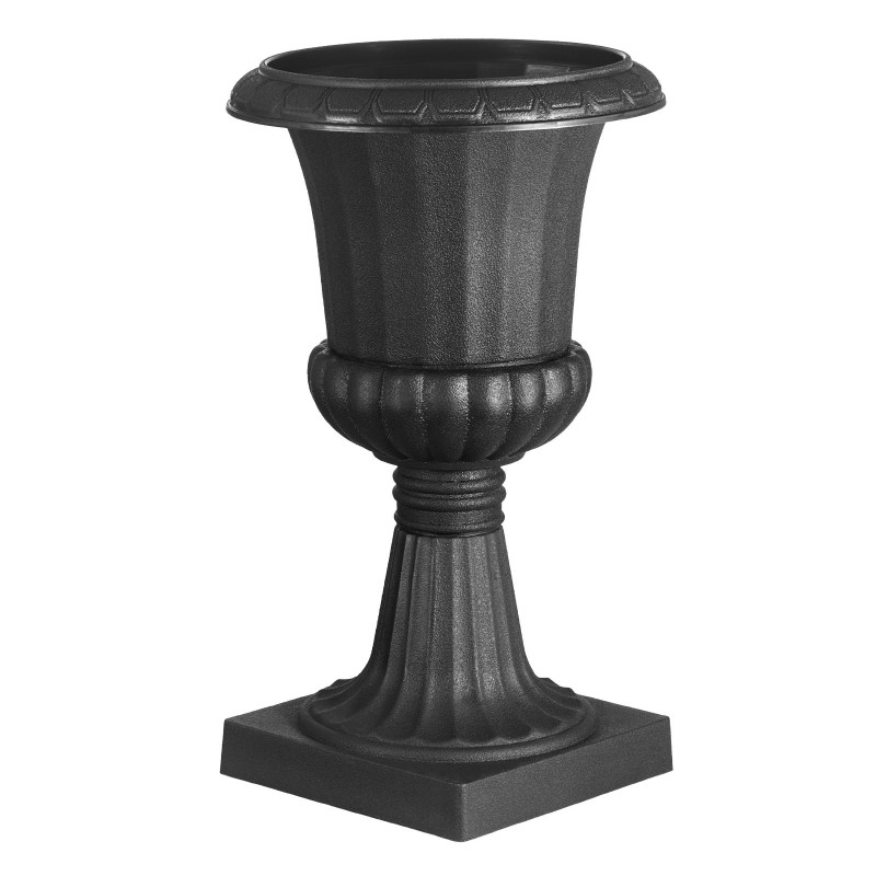 Jalallinen muoviruukku PP-muovi 400 x 670 mm 2 kpl musta parvekkeelle