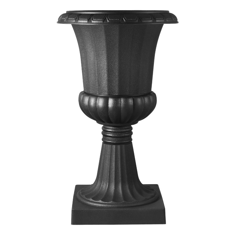 Jalallinen muoviruukku PP-muovi 400 x 670 mm 2 kpl musta parvekkeelle