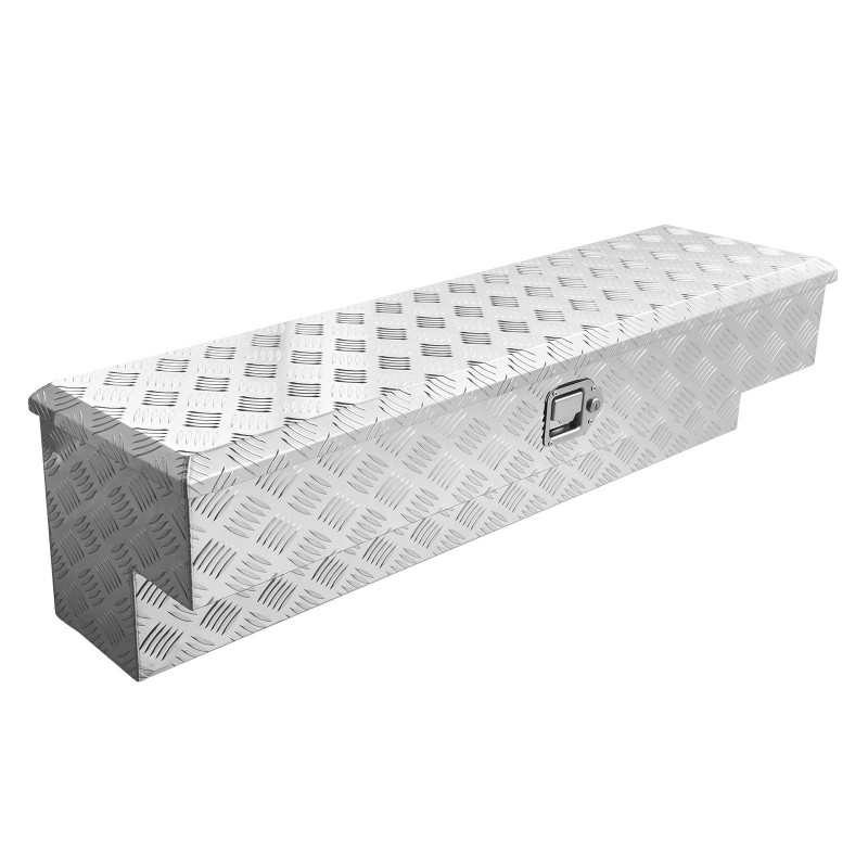 Alumiininen työkaluarkku 101 l lava-autoon hopea 1219 x 340 x 330 mm