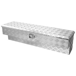 Alumiininen työkaluarkku 101 l lava-autoon hopea 1219 x 340 x 330 mm