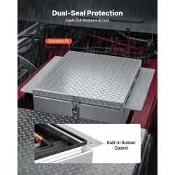 Alumiininen sivukiinnitteinen työkalulaatikko lava-autoon 108 l hopea