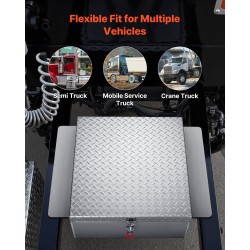 Alumiininen sivukiinnitteinen työkalulaatikko lava-autoon 108 l hopea