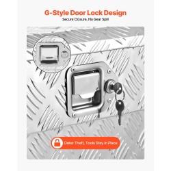 Alumiininen työkaluarkku lava-autoon 75 l lukittava säilytys integroitu askelma 100 kg