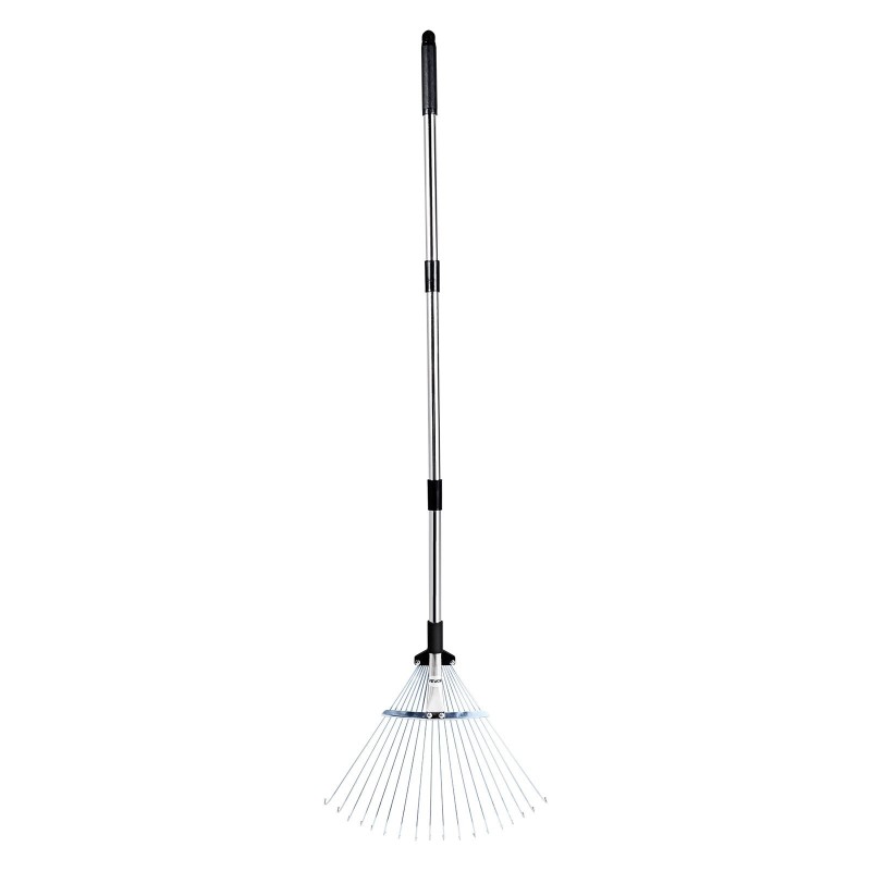 Lehtiharava ruostumattomasta teräksestä 18 piikkiä säädettävä varsi 820–1410 mm