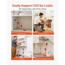 Tukipylvässetti 2 kpl säädettävä 40–60 cm hiiliteräs 100 kg kantavuus kaappien asennukseen