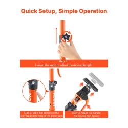 Tukipylvässetti 2 kpl säädettävä 40–60 cm hiiliteräs 100 kg kantavuus kaappien asennukseen