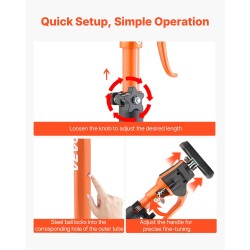 2-osainen säädettävä kaappinostin tukitankosarja hiiliteräs 64.5–115 cm 100 kg