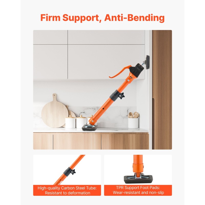 2-osainen säädettävä kaappinostin tukitankosarja hiiliteräs 64.5–115 cm 100 kg