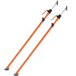 Teleskooppinen tukitankosarja hiiliteräs 125–291 cm 2 kpl 90 kg kaappien asennukseen