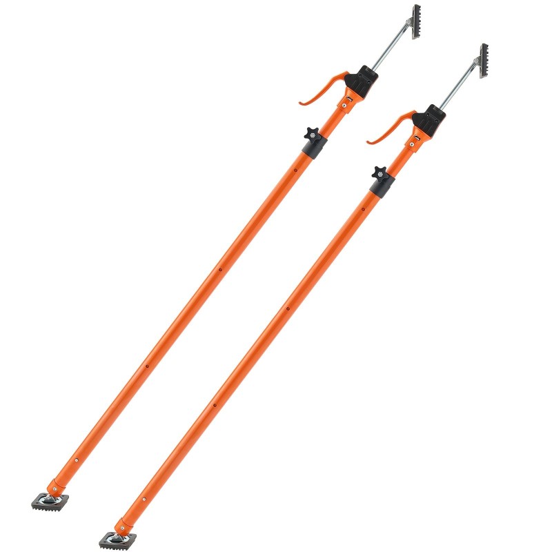 Teleskooppinen tukitankosarja hiiliteräs 125–291 cm 2 kpl 90 kg kaappien asennukseen