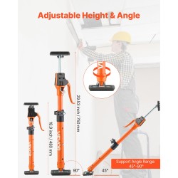 Teleskooppinen tukitankosarja 2 kappaleen hiiliteräs 48–75 cm 100 kg asennustuki