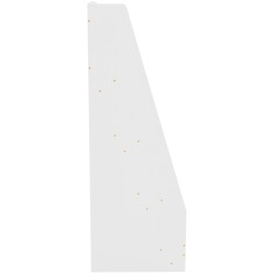 Ajaton lastenhuoneen kirjahylly neljällä näyttöhyllyllä, trapetsimuotoinen