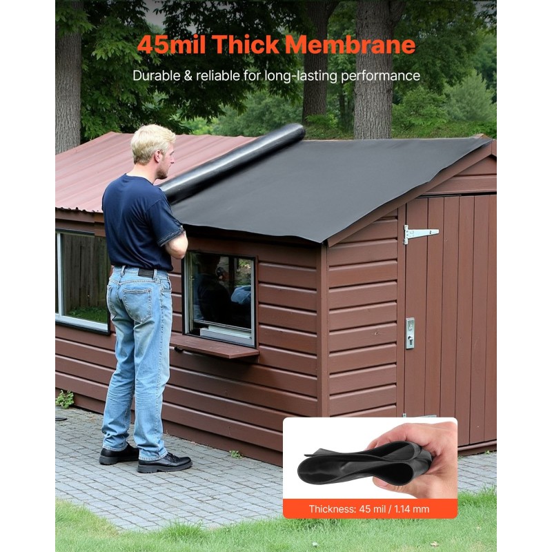 Kattorulla EPDM-kumi 45 mil 4,57 x 7,62 m vedeneristykseen