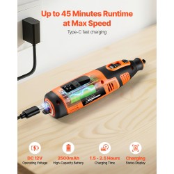 Langaton pyörivä monitoimityökalu 119 tarviketta 12V 2500mAh 28-portainen