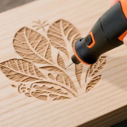 Johdoton monitoiminen pyörivä työkalu 73 tarviketta akku 2000mAh säädettävä 7000–20000 kierrosta