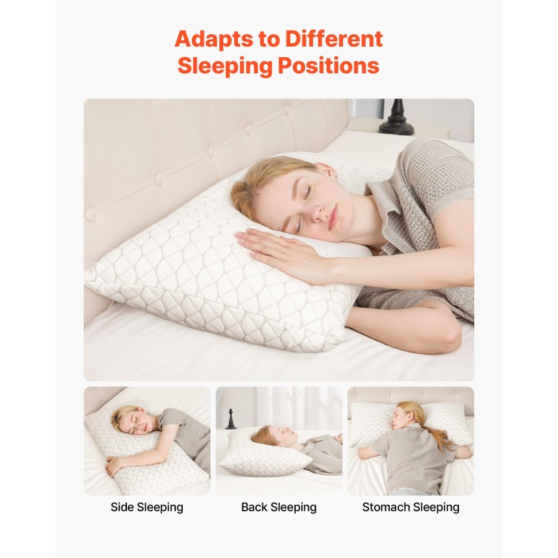 Muistivaahtotyyny king-kokoinen säädettävällä täytteellä luonnonkuituinen päällinen niskatuki