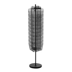 Pyörivä metallinen esiteteline 30 lokeroa A4-asiakirjoille kolmisivuinen