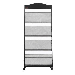 Esiteteline 4-tasoinen A4 pyörillä lattiamalli lisäsäilytystasolla