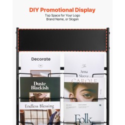 Esiteteline metallinen lattialla seisova 20 tasoa A4-asiakirjoille lisäsäilytystasolla