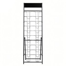 Esiteteline metallinen lattialla seisova 20 tasoa A4-asiakirjoille lisäsäilytystasolla