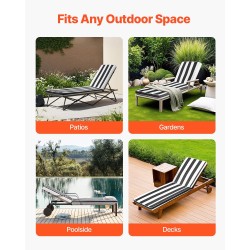 Lepotuolin pehmusteet ulkokäyttöön 2 kpl 28D vaahtomuovi polyesterikangas mustavalkoiset raidat