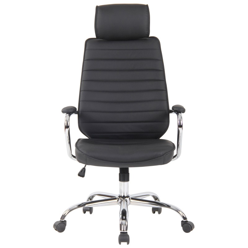 Laadukas nahkainen toimistotuoli säädettävällä korkeudella ja keinumekanismilla