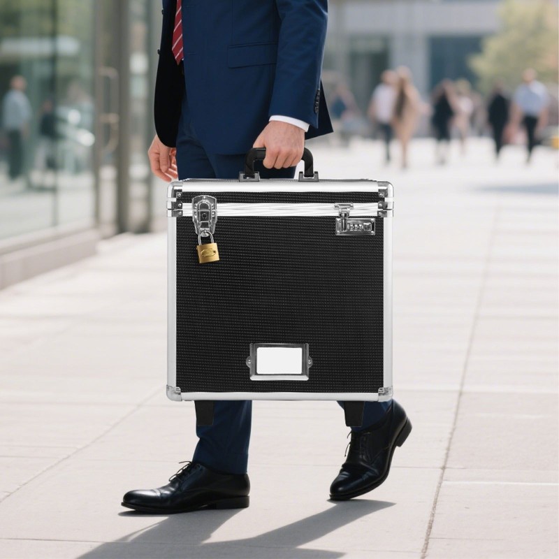 Rullattava asiakirjasalkku alumiiniseosrunkoinen kaksinkertaisella lukituksella 395 x 320 x 380 mm
