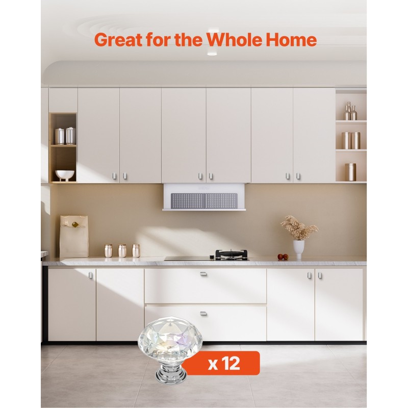 Kaapin nupit 12 kpl läpinäkyvä akryyli ja sinkkiseos Ø31×28 mm timantinmuotoinen