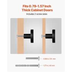 Kaapinupit sinkkiseoksesta mustat halkaisija 32 mm 10 kpl sienenmuotoiset