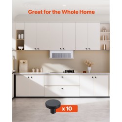 Kaapinupit sinkkiseoksesta mustat halkaisija 32 mm 10 kpl sienenmuotoiset