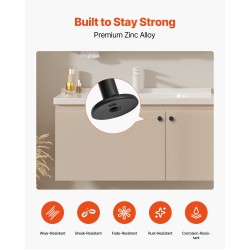 Kaapin nupit sinkkiseosta musta sienen muotoinen 30 kappaletta kaappeihin ja laatikoihin