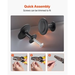 Kaapin nupit sinkkiseosta musta sienen muotoinen 30 kappaletta kaappeihin ja laatikoihin