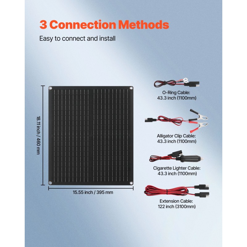 Aurinkopaneelilaturi 30W 12V IP67 älyohjaimella ylläpitolataukseen ajoneuvoihin