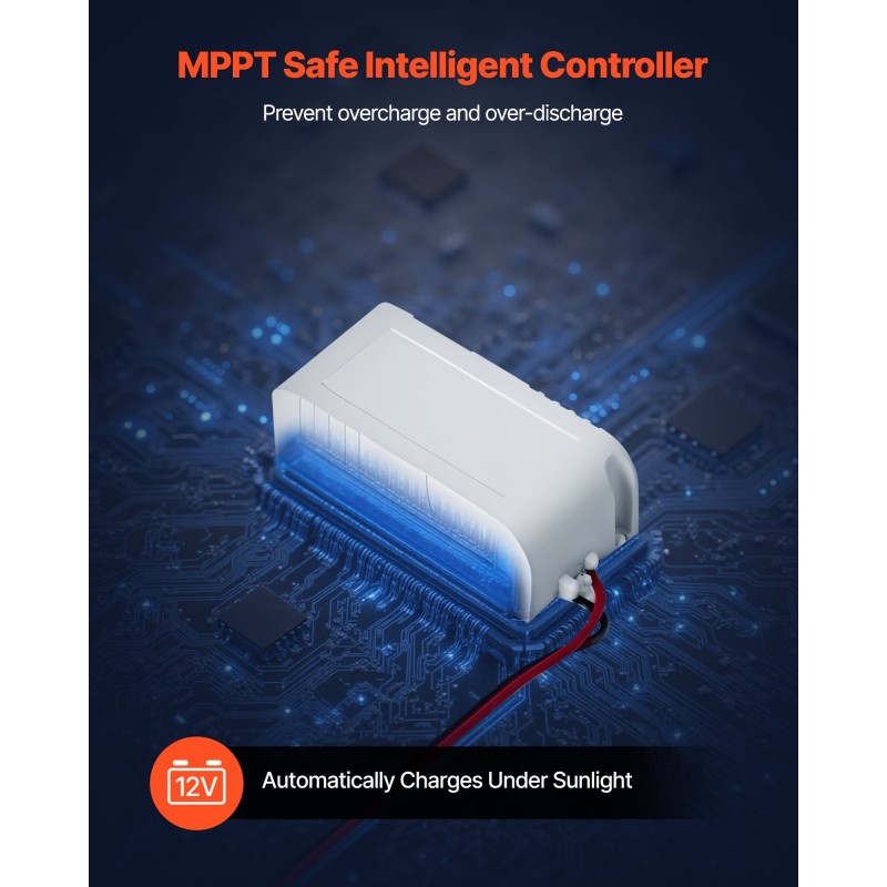 Aurinkopaneelilaturi 20W 12V monokiteinen karkaistu lasi IP65