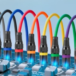 XLR-mikrofonikaapelit yksimetriset kymmenen kappaleen setti kolminapaiset kullatuilla pinnoilla