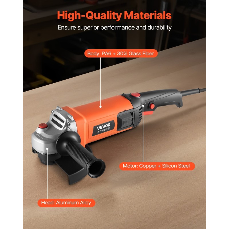 Kulmahiomakone 7-tuumainen 1700 wattia 8500 kierrosta minuutissa verkkovirtainen