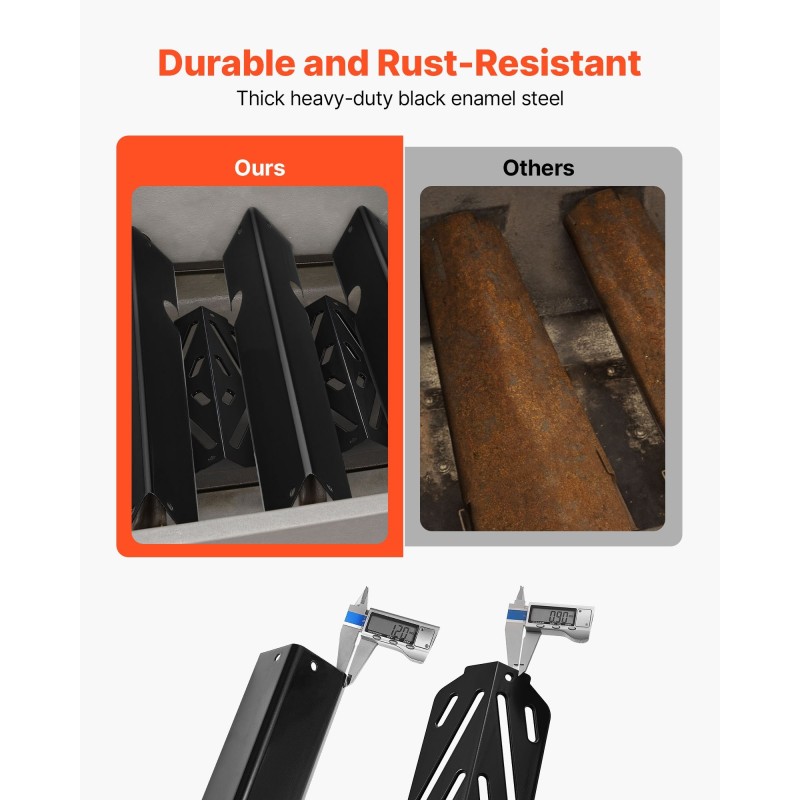 Posliiniemaloidusta teräksestä valmistetut flavorizer-tangot ja lämmönjakolevyt Weber Genesis II grilleihin