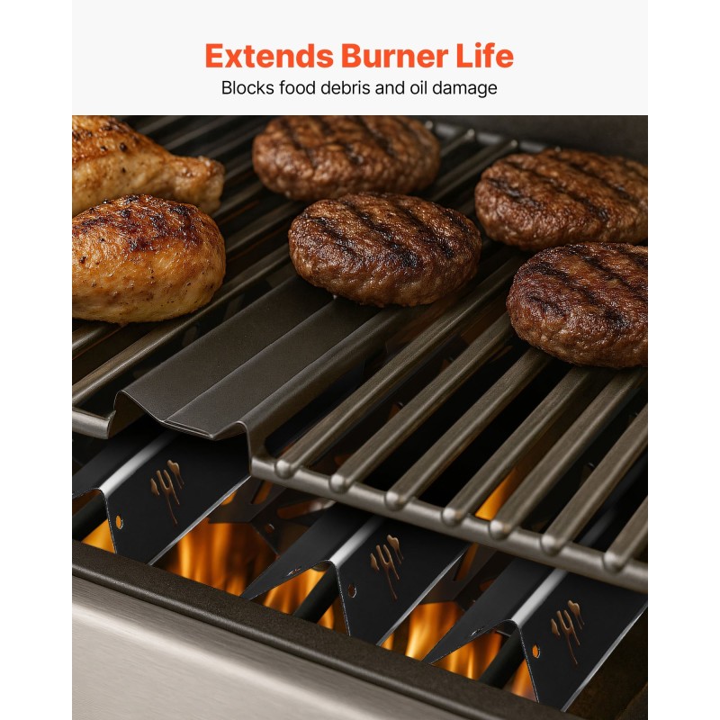 Posliiniemaloidusta teräksestä valmistetut flavorizer-tangot ja lämmönjakolevyt Weber Genesis II grilleihin