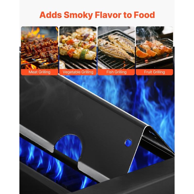 Posliiniemaloidusta teräksestä valmistetut flavorizer-tangot ja lämmönjakolevyt Weber Genesis II grilleihin